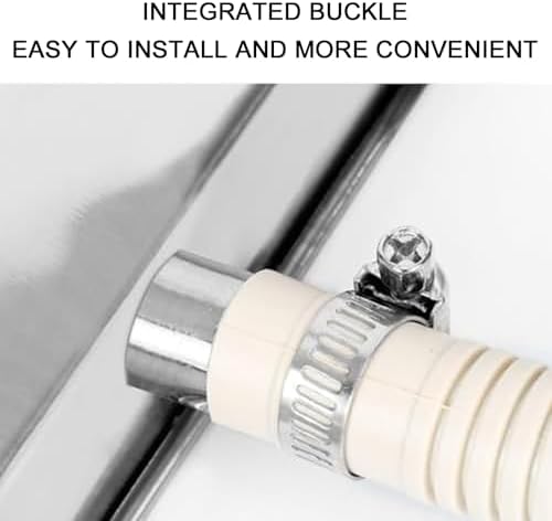 Stainless Steel Condensate Drain Pan for AC & Heat Pumps - Universal Water Collection Tray with Drain Kit, Indoor/Outdoor Use (33x15x1 in, 85x39x3 cm)