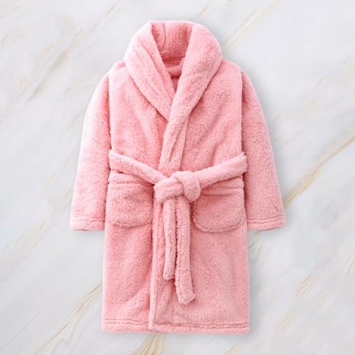 Unisex Plush Hooded 𝗥obe for Toddler Boys Girls Solid Fleece 𝐁ath𝗿obe Children Flannel Soft Plush Baby Bunny3