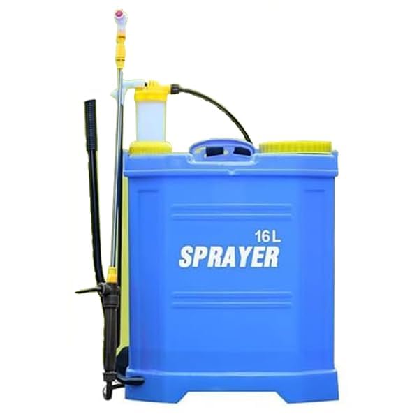 Suinga Pulverizador Manual de Mochila a presión 16L | Mochila fumigar 16 litros | Pulverizador a Presión Sulfatadora con Boquilla | Lanza de Fibra y presión 5,5 Bar