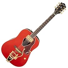 electro-acoustic guitar Series: GRETSCH Acoustic Collection. Colour: Savannah Sunset body shape: rancher dreadnoughttable: maple, domed Sides: Mahogany: Mahogany Finish: Shiny Polyester Handle: Mahogany 2 Pieces