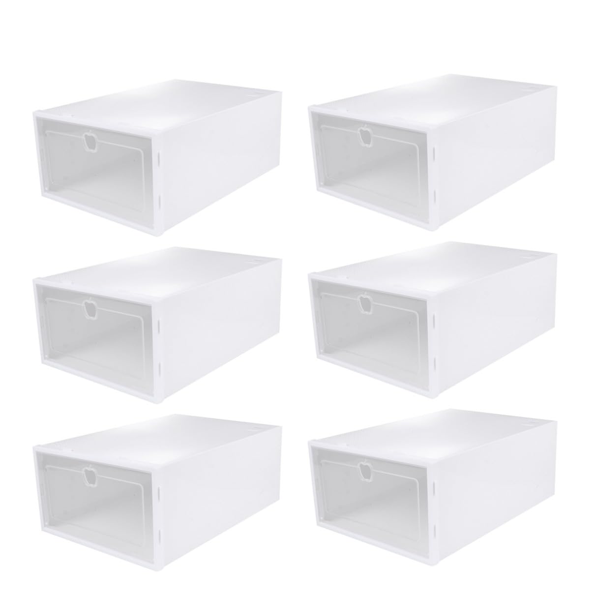 LABRIMP Caja para Guardar Zapatos Transparente Pequeña, Caja Organizadora De PP Gruesa Cajón, Resistente Al Polvo, para Mujeres, Adecuado para Tacones y Zapatillas, Pack De 6 Unidades