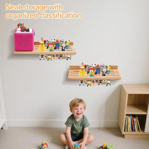 Gieanoo for Tonie Shelf with Wall Mount Storage 30-36 Characters,Natural - image 6