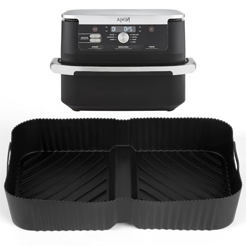 Ninipie Air Fryer Large Silicone Liners for Ninja Air Fryer Foodi Flex Drawer AF500UK 10.4 Litre, Air Fryer Megazone Silicone Accessories Liners for Ninja Foodi Flexdrawer Dual AF500UK /AF500UKCP