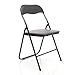 Produktbild Toboli Klappstuhl 46 x 50 x 81 cm in Schwarz, Klappstuhl gepolstert aus Stahl und PU, klappbarer Stuhl bis 200 kg für Besucher, Gäste, Feiern, Events