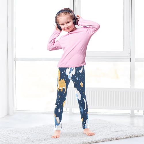 Toddler Girls Leggings Printed Yoga Pants Leggings Dinosaur in The Space for Kids4