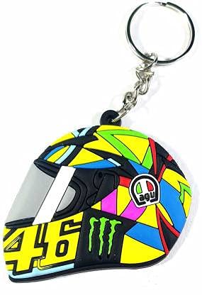 MONSTER HELMET RUBBER KEYRING (YELLOW)