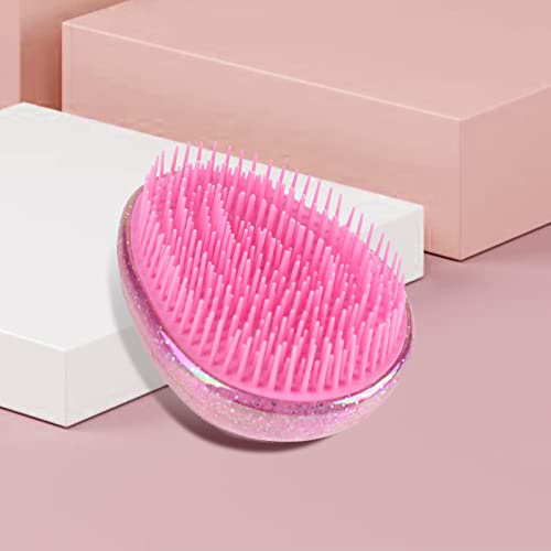 VinBee Detangler Hair Brush Detangling Hair Extension Brush for Women Girls and Kids childrens Mini Compact Hair Brush Comb Wet Dry knot Long Hair-Blue and Pink 2Pc Set - Image 4