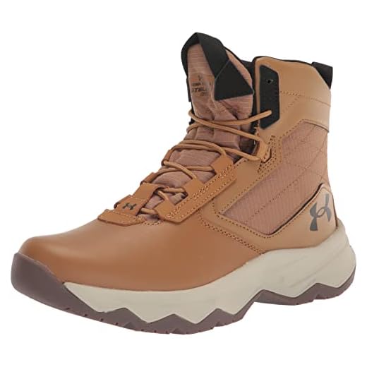 Under Armour mens Stellar G2 6" Lace Up Military and Tactical Boot, (200) Utility Light Brown/Summit White/Black, 11 US