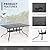Crownland 7 Piece Patio Dining Set, Outdoor Textilene Dining Sets, 6 Textilene Metal Chairs and Rectangular Outdoor Dining Table with 1.57" Umbrella Hole,Black
