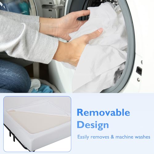 Image of FDW | 5 Inch Twin XL Mattress | Medium Firm | Gel Memory Foam Mattress | White | Bed in a Box, CertiPUR-US Certified | Pressure Relief, Cooling Ventilated Foam | Washable Removable Cover