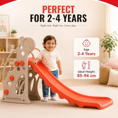 Image of Slovic Slide for Kids [2-4 Years Old] | Indoor & Outdoor Slide for Home | Kids Toys Gift | Weight Capacity of 25 KG | Sturdy Slides with Rounded Edges