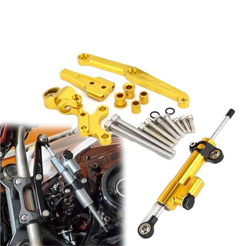 Kit support de montage d'amortisseur direction en alu CNC or pour Honda CB650R