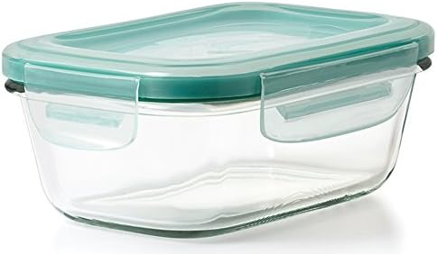 OXO Good Grips Smart Seal Leakproof Glass Round Airtight Food Storage Container - Thumbnail 4