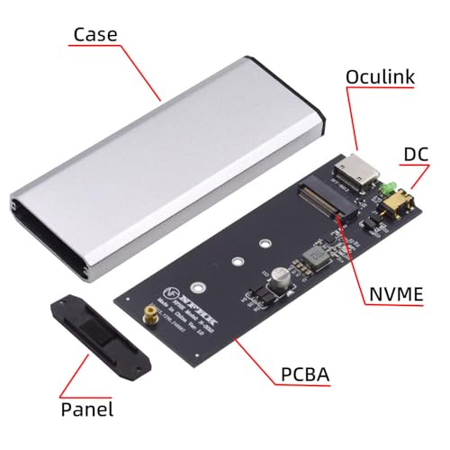 Adaptador xiwai Oculink SFF-8612 a M.2 M-Key NGFF para SSD PCIe miniatura 5