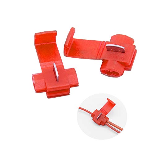 Aiqeer 60 Stück Rot Kabel Abzweigverbinder, Stromdiebe Schnellverbinder, Kabelabzweiger Quickverbinder, Stromdiebe Abzweigverbinder Cover
