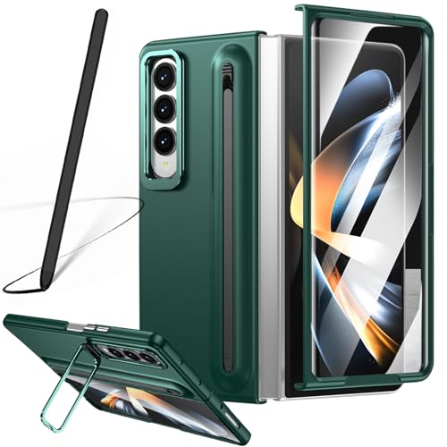 Coque Galaxy Z Fold3 avec béquille pour regarder vos vidéos avec le support pliable vert