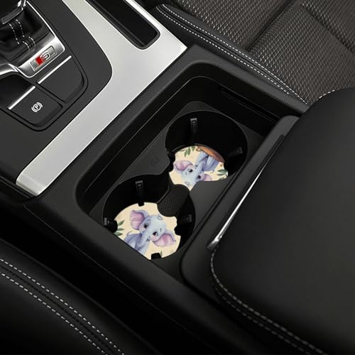 Posavasos de coche universal 2 piezas goma negra miniatura 6