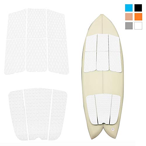 Abahub 9 Piece Surf Deck Traction Pad Premium EVA with Tail Kicker 3M