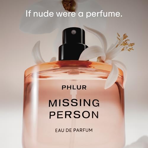 PHLUR Missing Person Perfume for Women & Men, 50 mL – Soft Musk and Jasmine Eau de Parfum with Bergamot, Neroli Blossom & Sandalwood