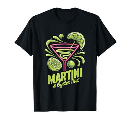 Cóctel Martini & Oyster Diet Lime Splash Retro Camiseta