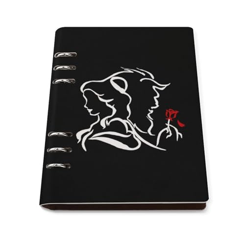 ノート 美女と野獣 メモ帳 バインダーノート A5 6穴 90枚 てちょう ハードカバー メモ ンダー A5サイズ 横罫線 ??本 文房具 オフィス用品 ルーズリーフ 学生 キャンパス おしゃれ プレゼント 贈り物