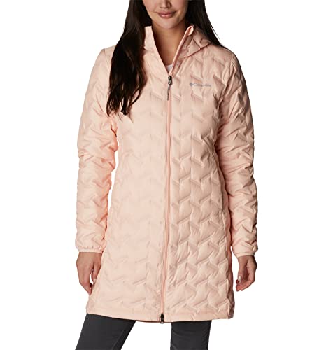 Columbia レディース Delta Ridge ロングダウンジャケット、ピーチブロッサム、2X Plus