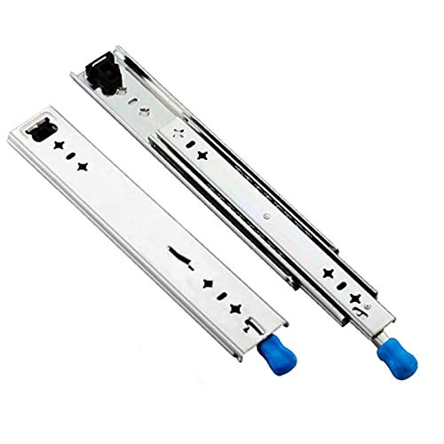 Preisvergleich Produktbild HLMBQ Schwerlastauszüge Schubladen Schienen vollauszug,Kugelführung softclose Schubladenführungen Kugellager Teleskopschiene,mit Verriegelungsfunktion,seitliche Montage 1 Paar 250-1500mm