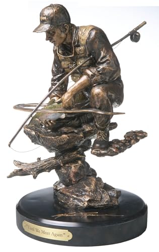 Escultura decorativa Until We Meet Again en resina color bronce