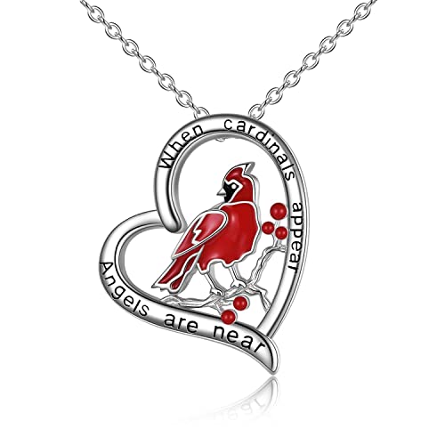 Poplyke Cardinal Necklace And Earrings Sterling Silver For Women #TOP1