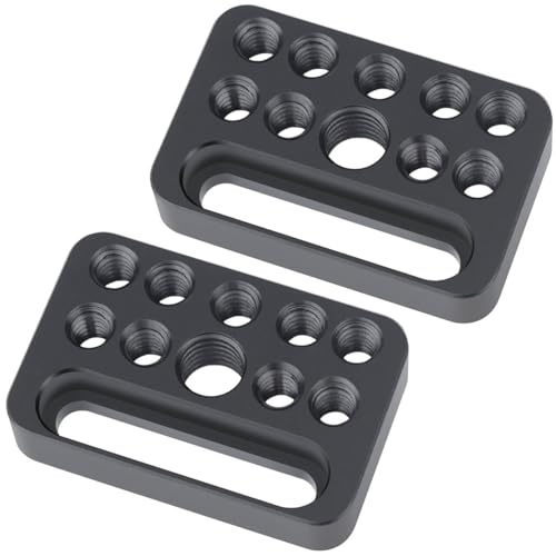 Image of INNOREL CP03 2 Pieces Mini Multi-Functional Cheese Plate with 1 /4 inch & 3 /8 inch Threads,Porous Connection Quick Installation Board Used for Installing Cheese Board Camera Cage on Guide Rail Block