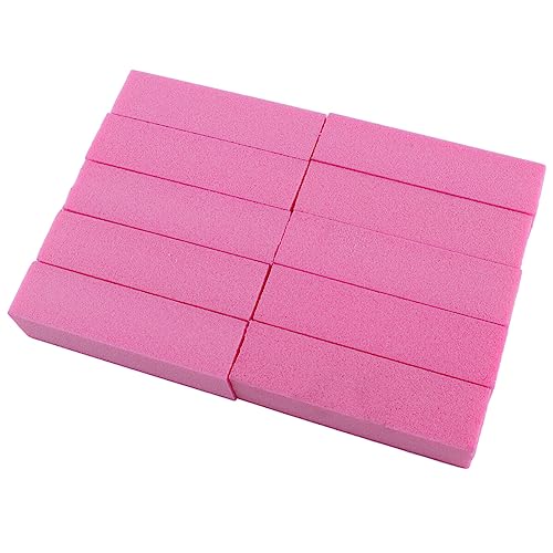 Beaupretty 10個四面ネイルファイル ポリッシュブロック サンディングスポンジ 爪やすり マニ ツール ネイルアート用品 女性用 自爪 付け爪 足の爪ケア対応