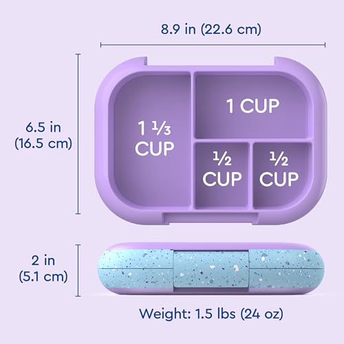 Bentgo Chill Kids Leak-Proof Lunch Box - 4-Compartment Bento Box with Built-In Ice Pack, 3.3 Cup Capacity, PFAS & BPA-Free, Microwave & Dishwasher Safe, Ideal Size for Ages 3 to 7 (Vivid Orchid) - Image 3
