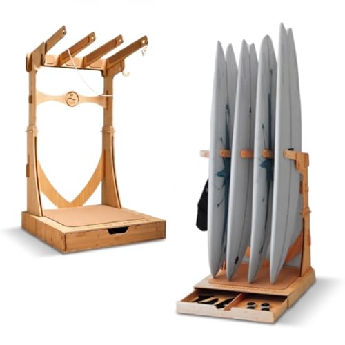 LISS Spirit Rack, Vertical Surfboard Rack Stand Holder for 3 & 4 Boards, Indoor Surf Rack Storage...
