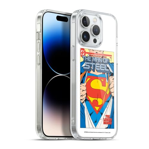 Funda Superman iPhone 13 Pro Max gel silicona flexible de cómics