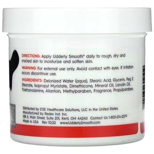 Udderly Smooth Udder Cream, Skin Moisturizer, 10 Ounce Jar