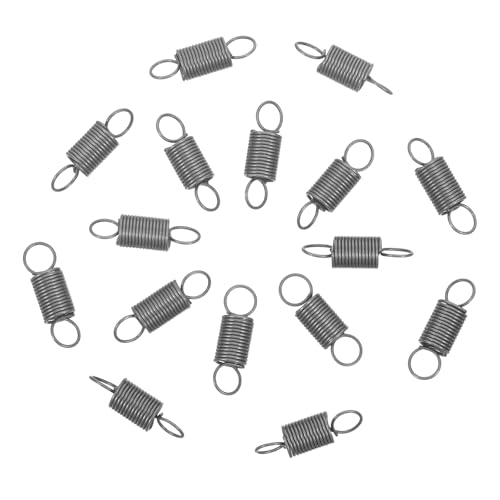 Luxshiny 20pcs Small Extension Springs with Dual Hook Ends 0.6x6x20mm Tension Springs for Mop Handle Replacement Mechanical Industrial Use in Home Repair and Electronics