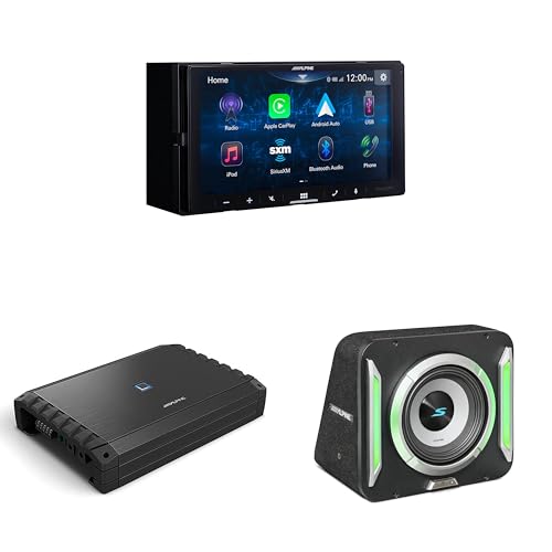 Reproductor Alpine iLX-W670-S con subwoofer y amplificador miniatura 1