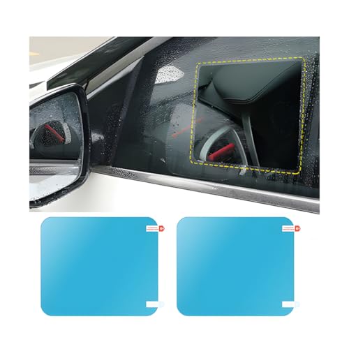 JNNJ 2 Piezas Impermeable Impermeable Película De Lluvia, Película para Espejo Retrovisor Coche, Película Protectora Espejo Retrovisor, Lámina Protectora Espejo Retrovisor Automóviles(175x200mm)