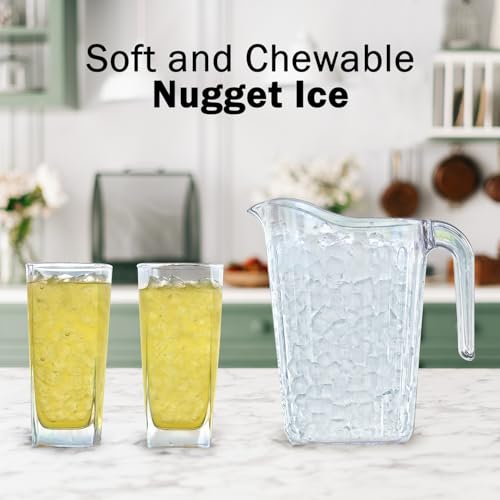 Deco Chef Self Dispensing Nugget Ice Maker Countertop, 46LB Per Day Automatic Chewable Ice, 1.8LB Per Hour