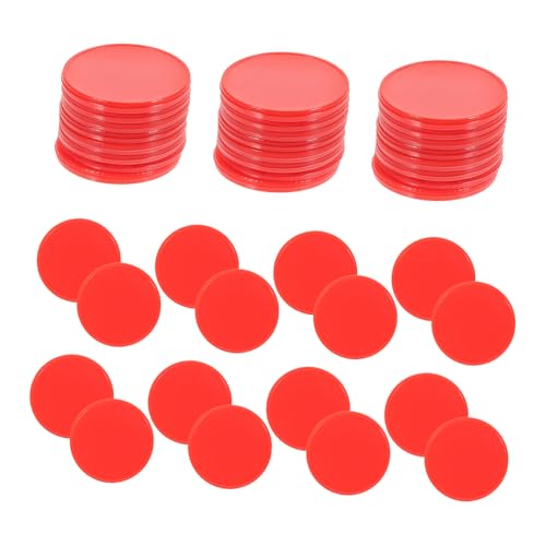 BCOATH 100Pcs Small Bingo Chips Plastic Counting Game Markers for Math Learning Classroom Activities Family Games and Sorting Tokens