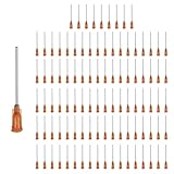 QUARKZMAN 150 STK Stumpfe Kanülen 38G Edelstahl-Dispenserspitzen Mit Luer Lock 55mm Plastik Kanülen Für Kleber Öl Applikator Bernsteinfarben