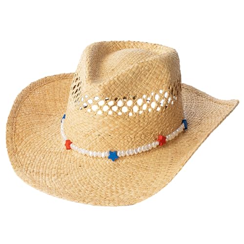 Chapeau de cowboy pour la plage avec chaîne élégante anti UV