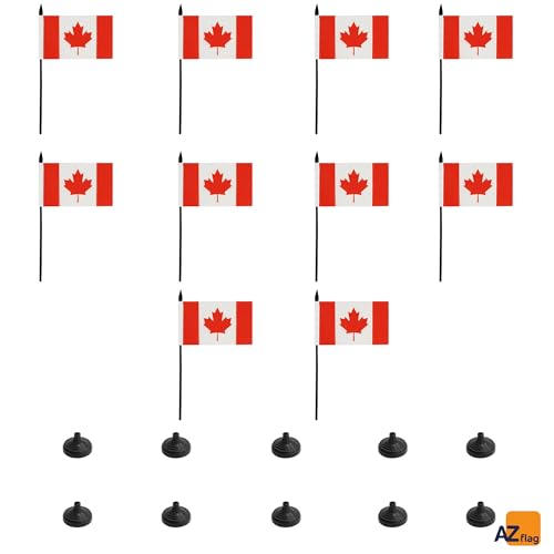Drapeau de table Canada AZ FLAG lot de 10 mini drapeaux de bureau 15x10 cm