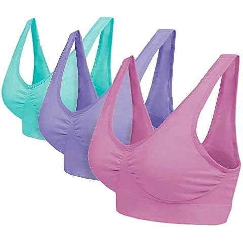 Blu Apparel Multipack Seamless Comfort Bras for Everyday Wear Non Padded No Underwire Maternity Sleep Bra (as8, Alpha, x_l, Regular, Regular, Aqua/Pink/Lilac) Cover