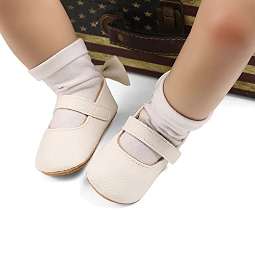 Image of MK MATT KEELY Baby Girl Shiny Mary Jane Lovely Baby Sandals Soft Sole Toddler Shoes First Walkers Crib Shoes