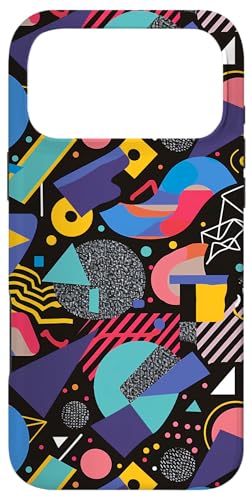 ティール レトロ 80年代 90年代 幾何学模様 パルス パターン スマホケース iPhone 17 Pro Max 用