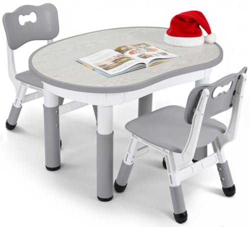 Kindertisch mit 2PCS Stühlen, Packung mit 2 Stühlen, Kindersitzgruppe...