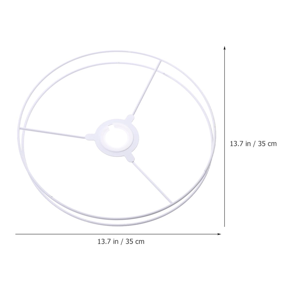 Cadres Métalliques pour Abat-Jour en Fer 35 CM, Support Double Cercle pour Lampes de Table et Lampadaire, Accessoire de Bricolage pour Luminaire Intérieur Salon