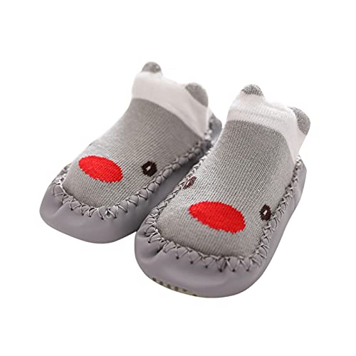 Baby Sock Shoes,Boys Girls Cartoon Shoes First Walking Shoes Non-Slip Socks Kids Floor Shoes White Shoes B