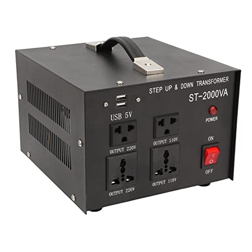 Transformateur 220V 110V 2000W avec protection surcharge pour protéger vos appareils importés